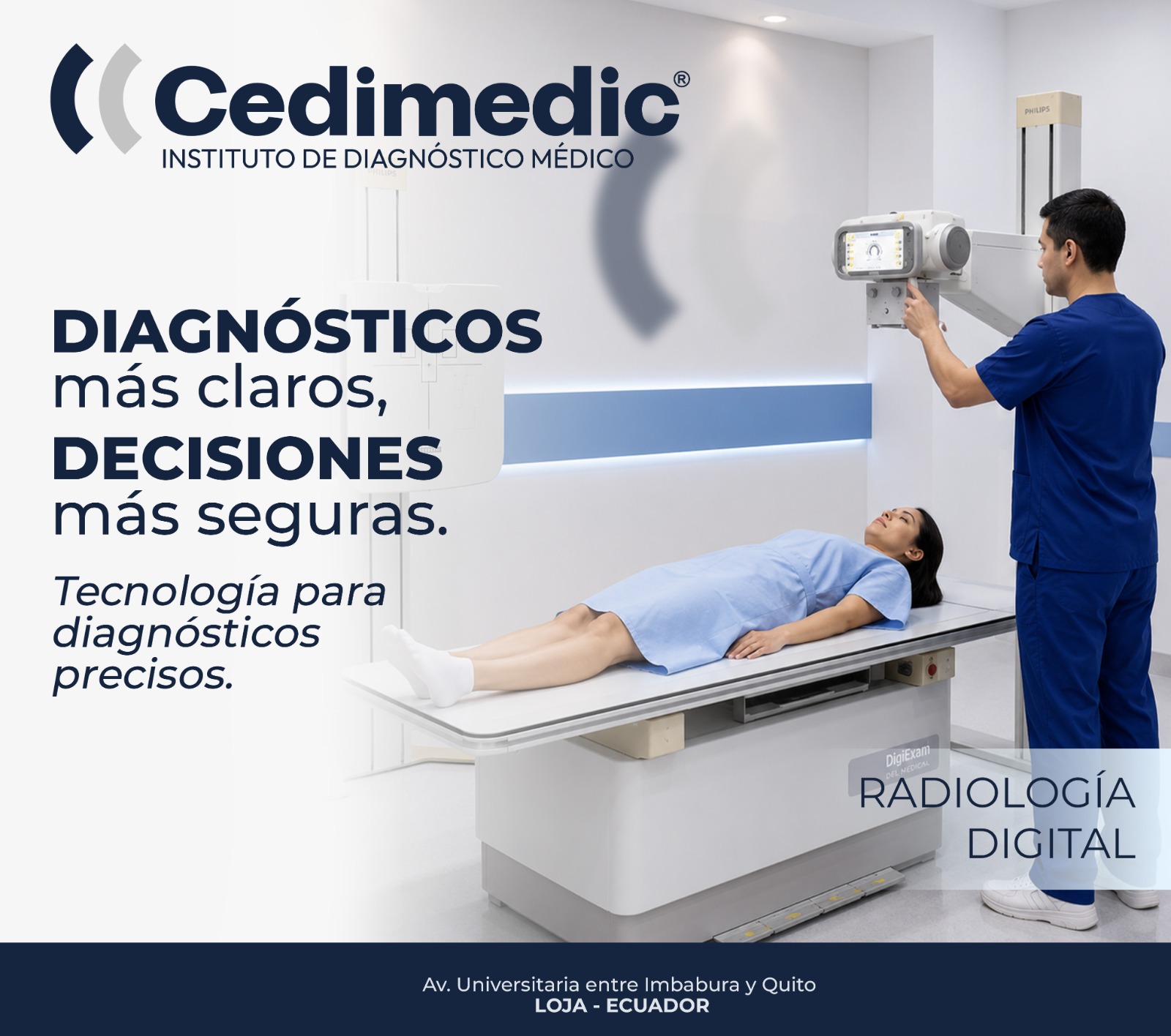 Radiología digital y rayos X en Cedimedic