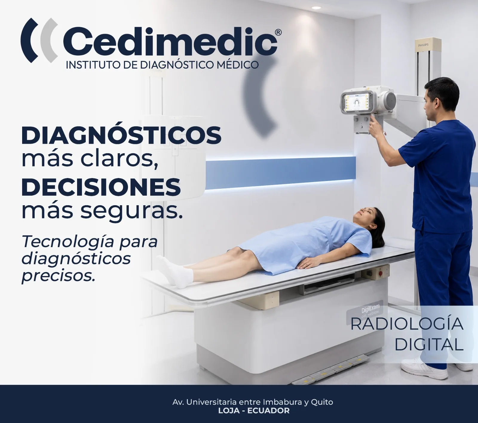 Radiología digital y rayos X en Cedimedic